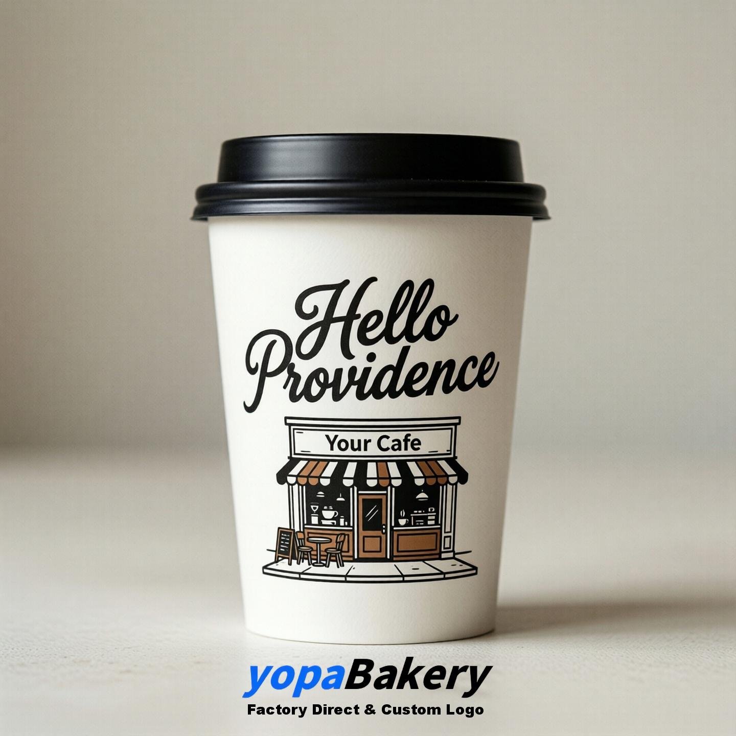 Welcome to Providence Printed Paper Coffee Cups | Providence Cafe Packaging Designer