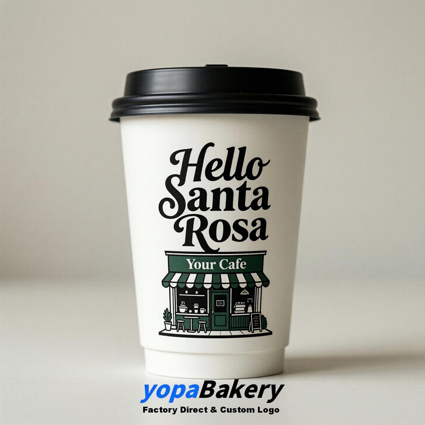 Welcome to Santa Rosa Printed Paper Coffee Cups | Santa Rosa Cafe Packaging Designer