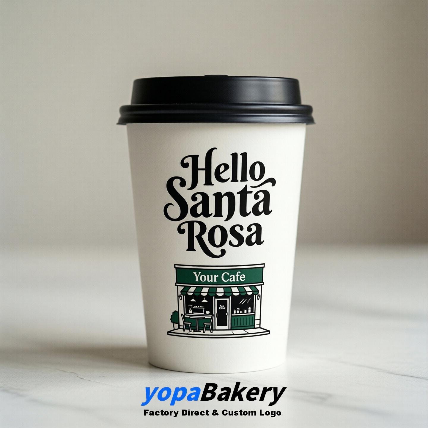 Welcome to Santa Rosa Printed Paper Coffee Cups | Santa Rosa Cafe Packaging Designer