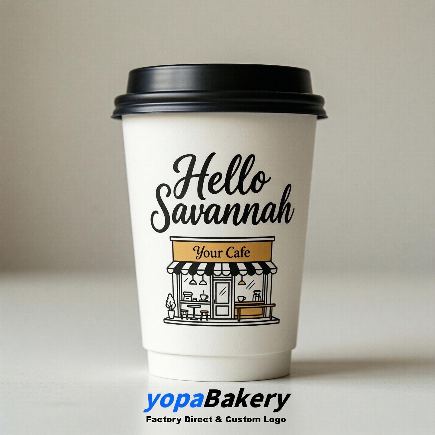 Welcome to Savannah Printed Paper Coffee Cups | Savannah Cafe Packaging Designer Welcome to Savannah Printed Paper Coffee Cups | Savannah Cafe Packaging Designer