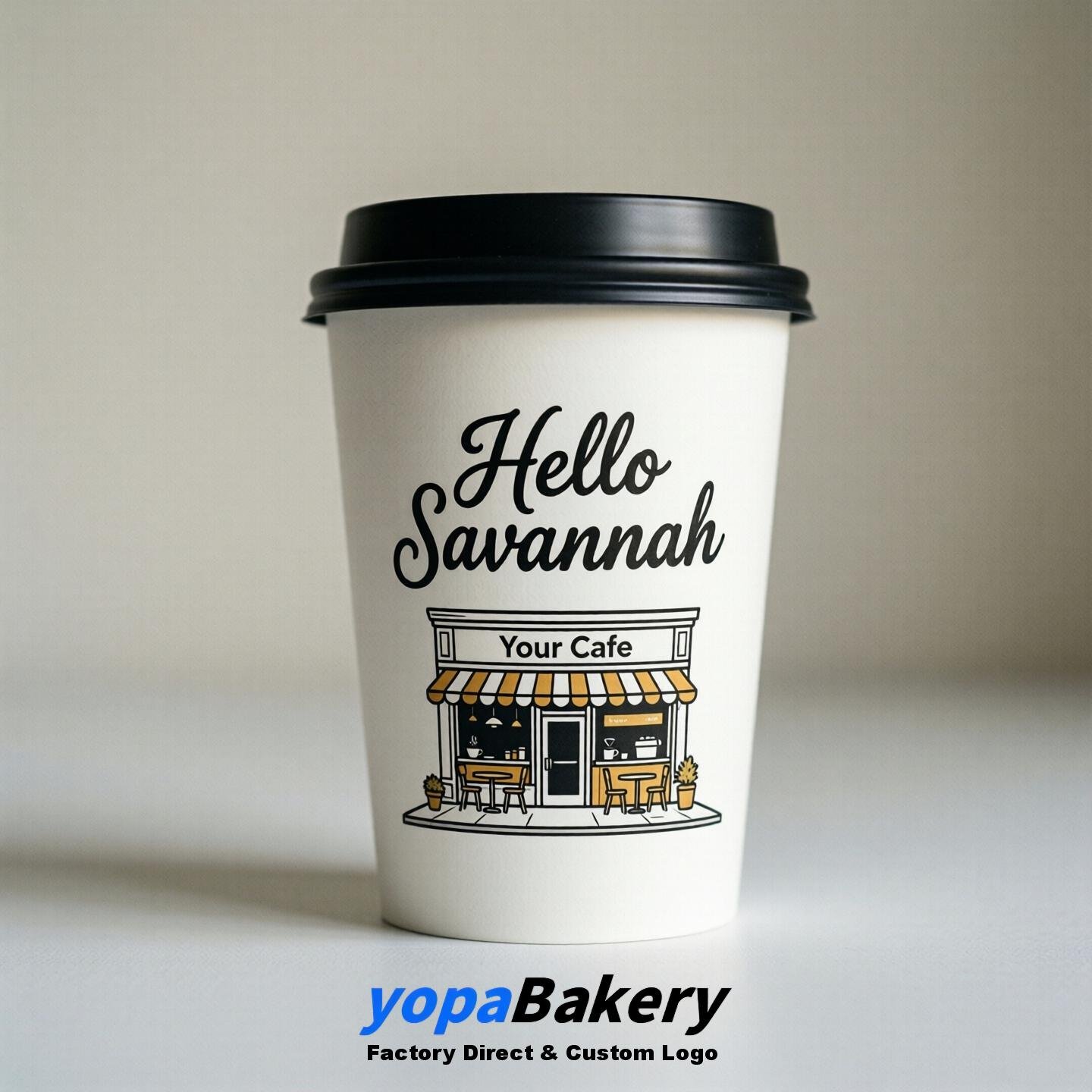Welcome to Savannah Printed Paper Coffee Cups | Savannah Cafe Packaging Designer
