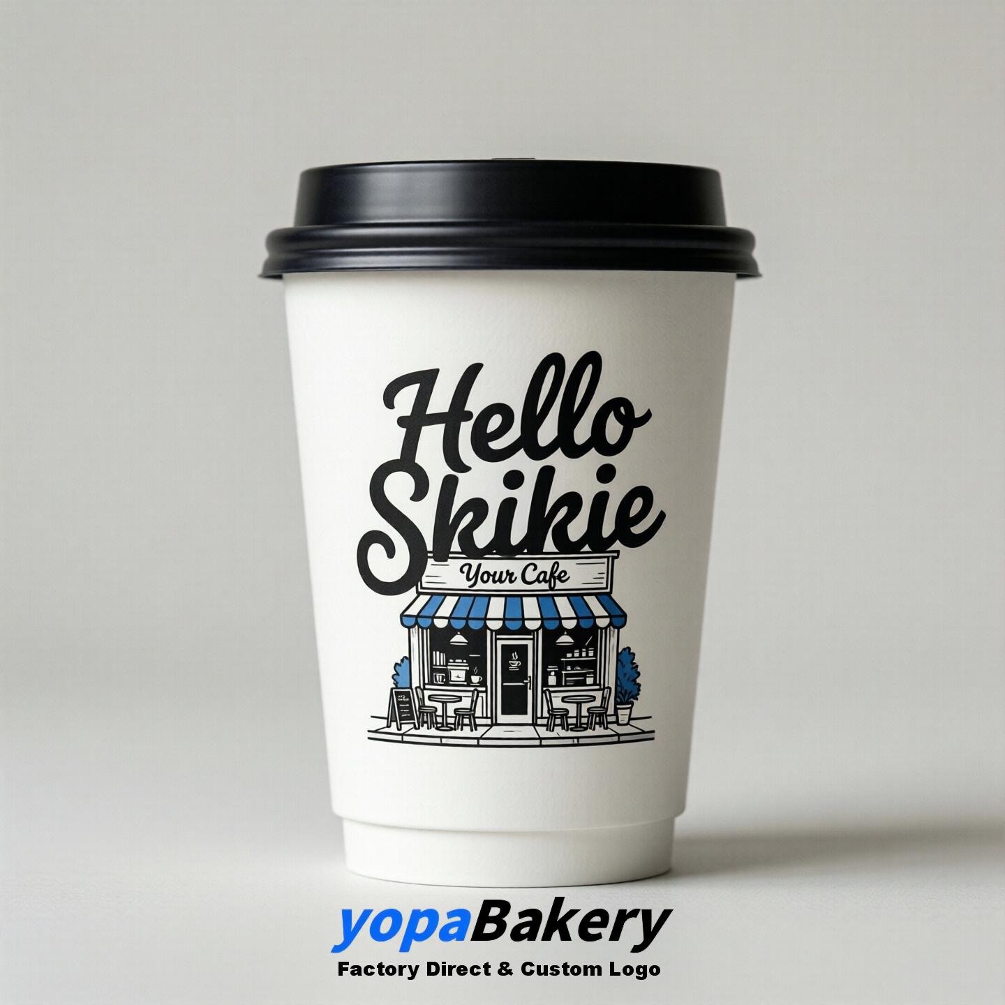 'Hello Skokie' Paper Coffee Cups | Skokie Cafe Packaging Design Agency