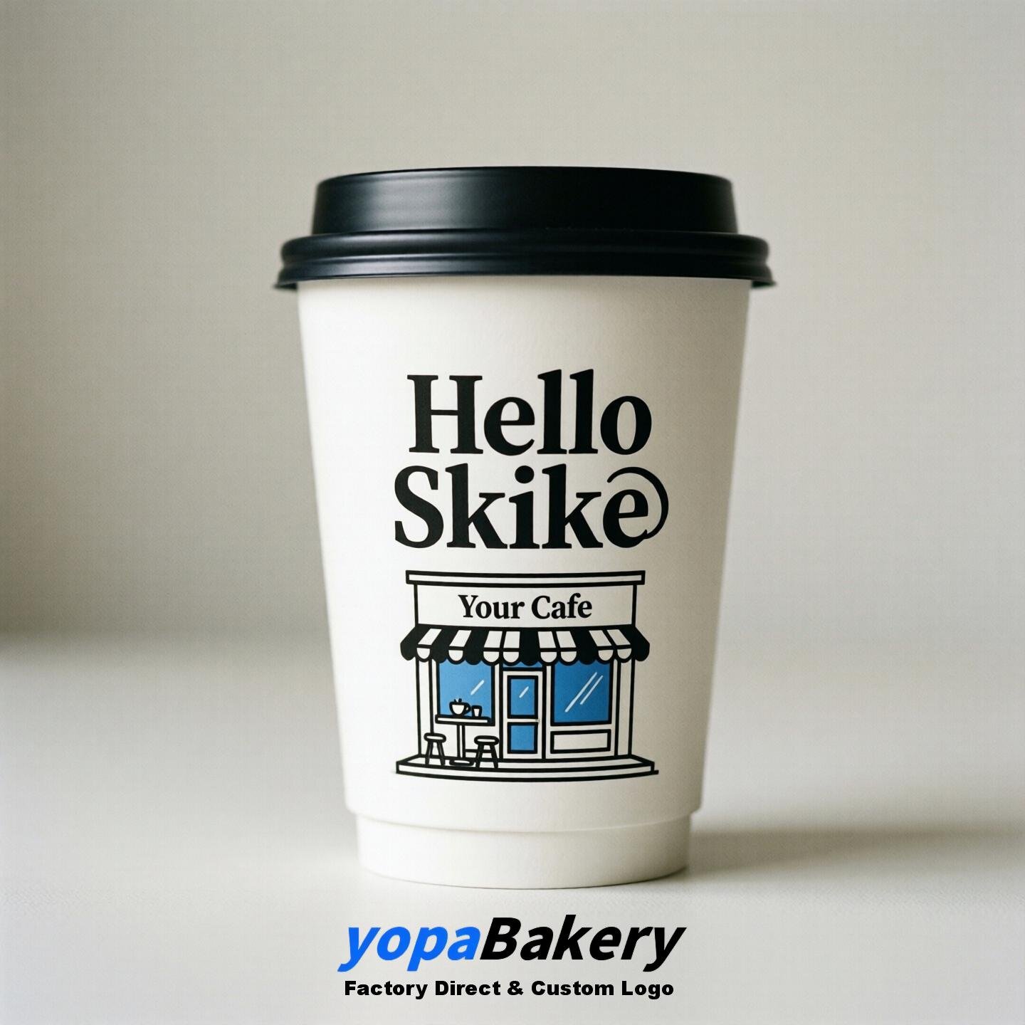 'Hello Skokie' Paper Coffee Cups | Skokie Cafe Packaging Design Agency