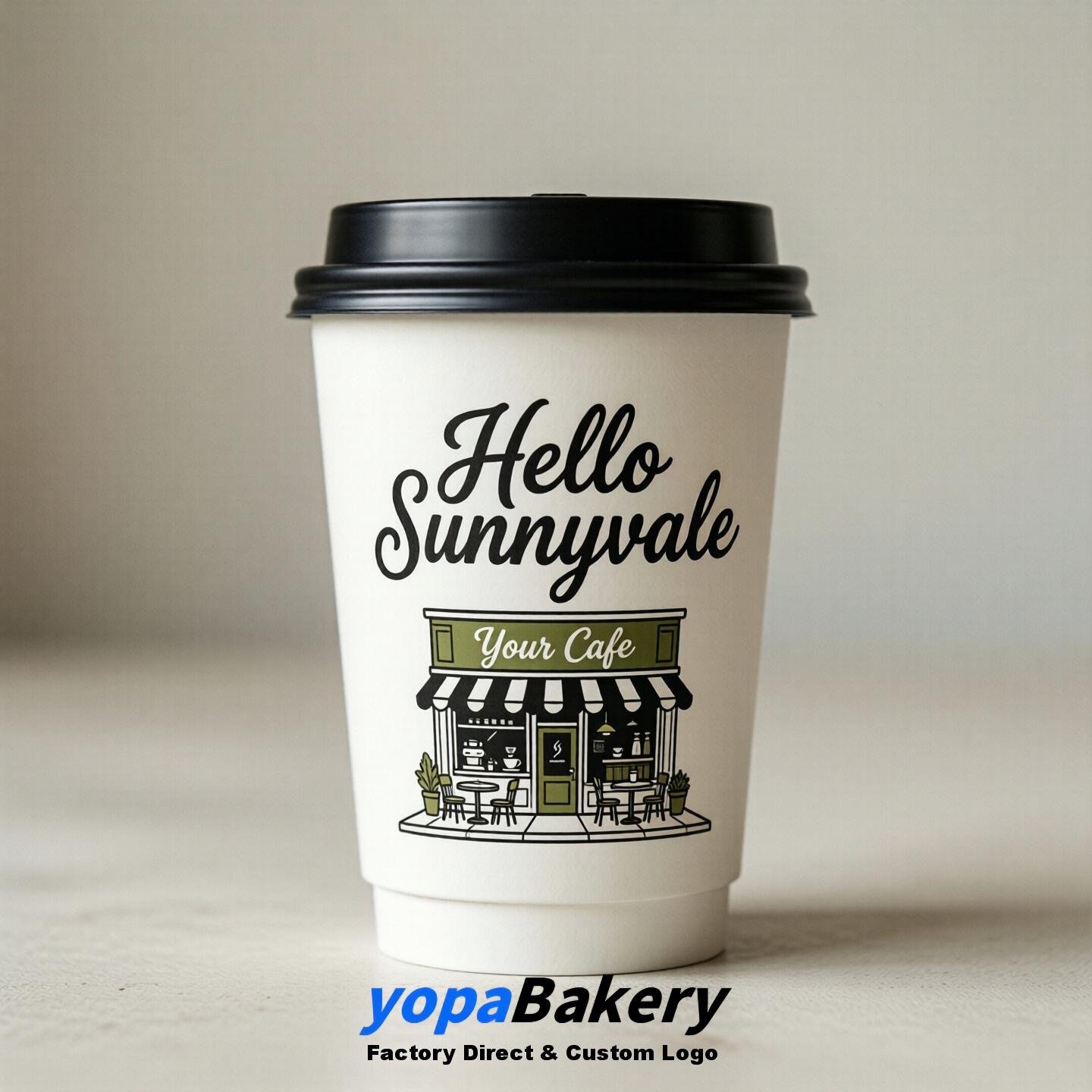 Welcome to Sunnyvale Printed Paper Coffee Cups | Sunnyvale Cafe Packaging Designer Welcome to Sunnyvale Printed Paper Coffee Cups | Sunnyvale Cafe Packaging Designer