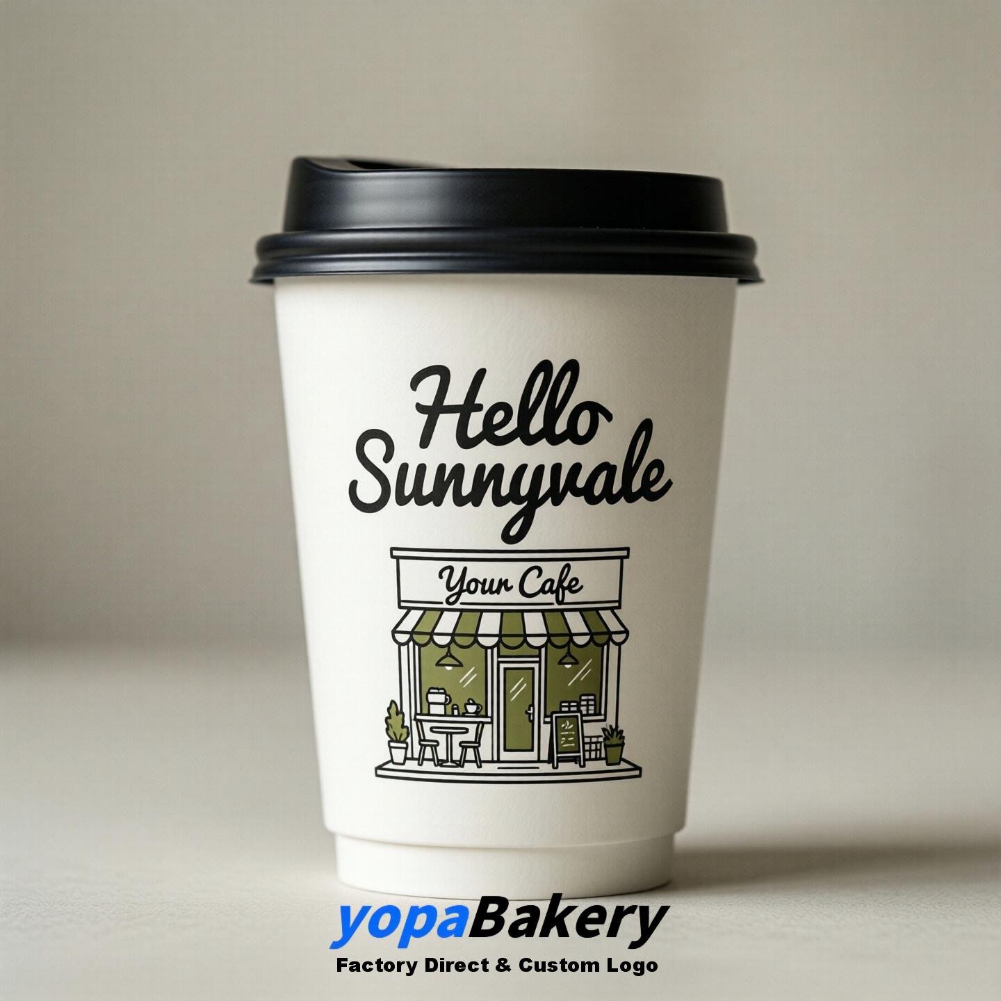 Welcome to Sunnyvale Printed Paper Coffee Cups | Sunnyvale Cafe Packaging Designer