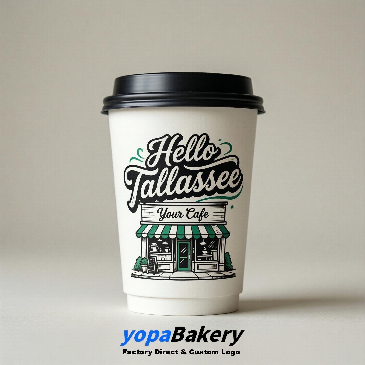 Welcome to Tallahassee Printed Paper Coffee Cups | Tallahassee Cafe Packaging Designer