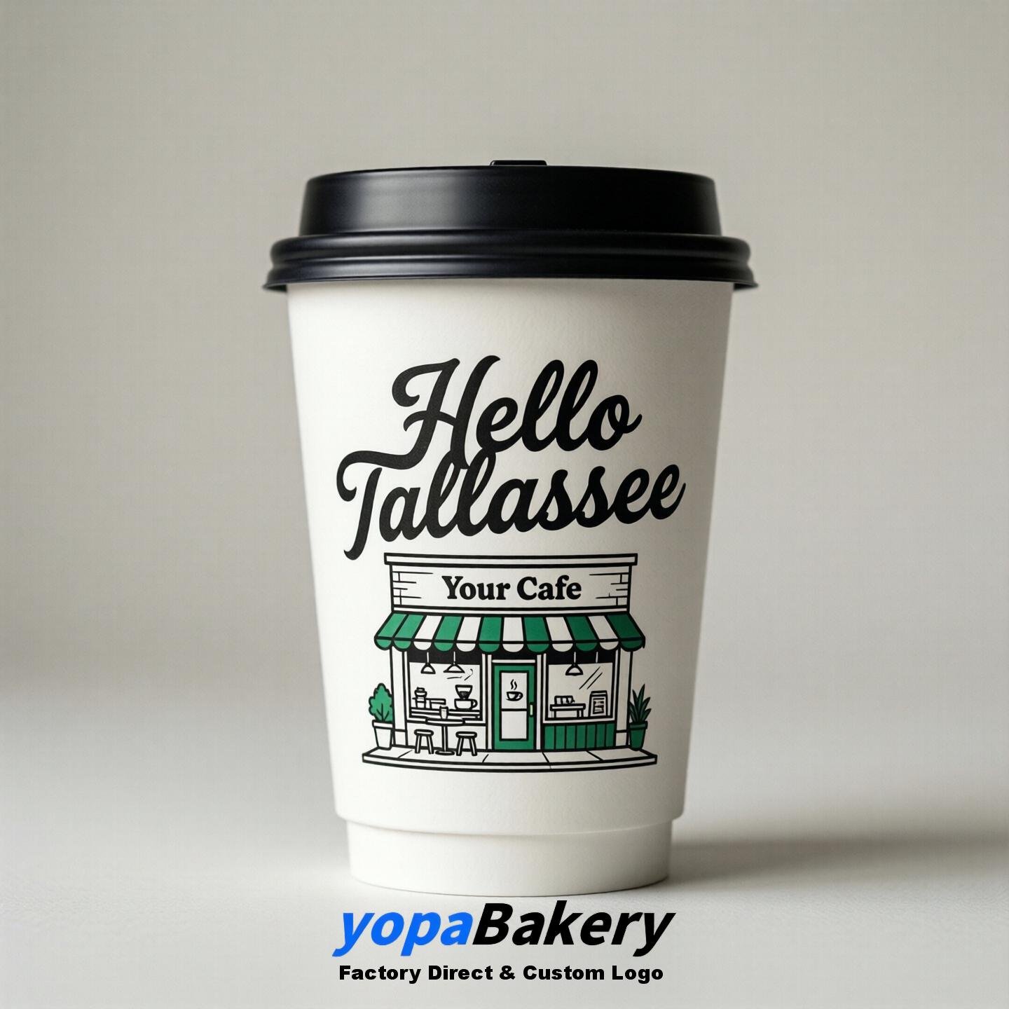 Welcome to Tallahassee Printed Paper Coffee Cups | Tallahassee Cafe Packaging Designer