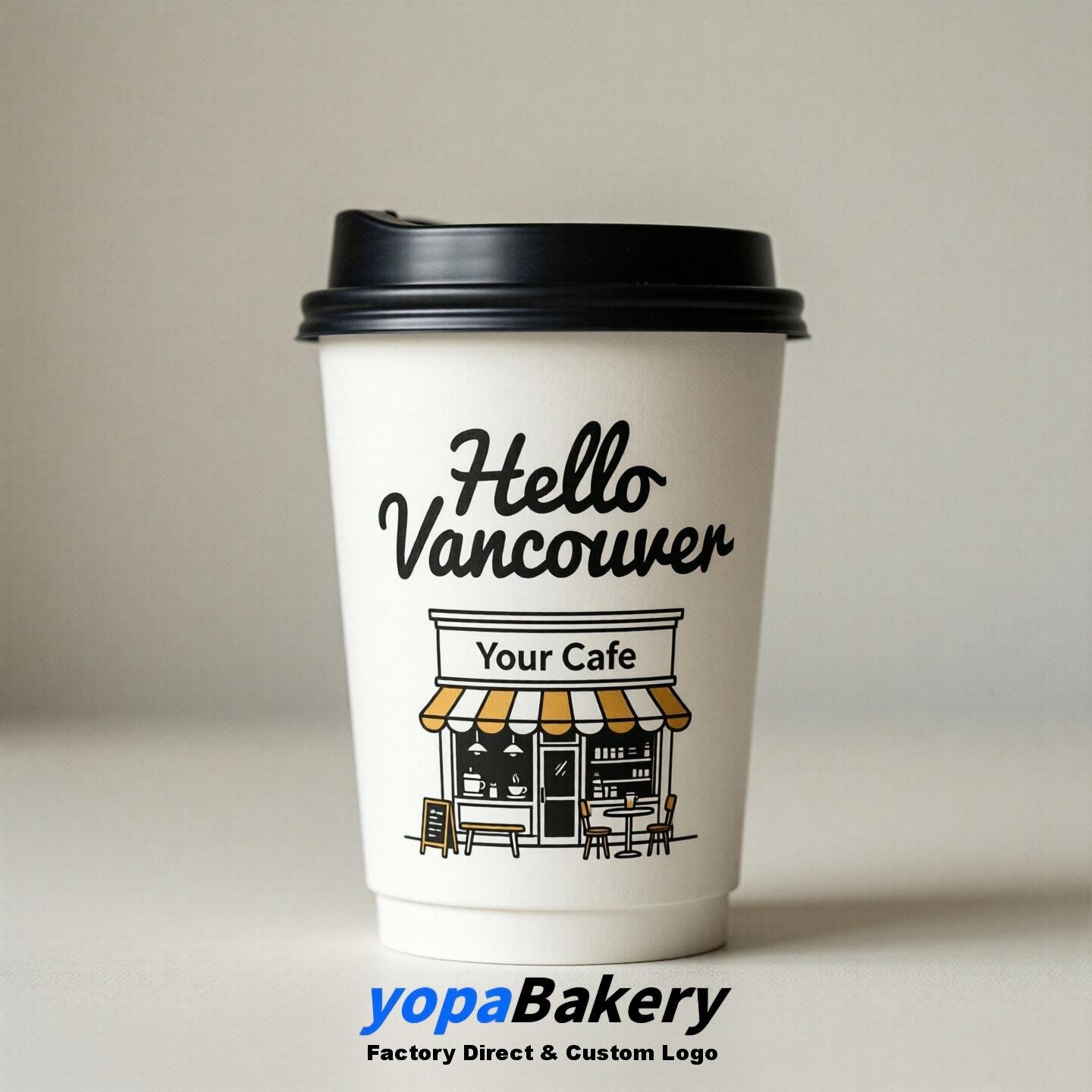 Welcome to Vancouver Printed Paper Coffee Cups | Vancouver Cafe Packaging Designer