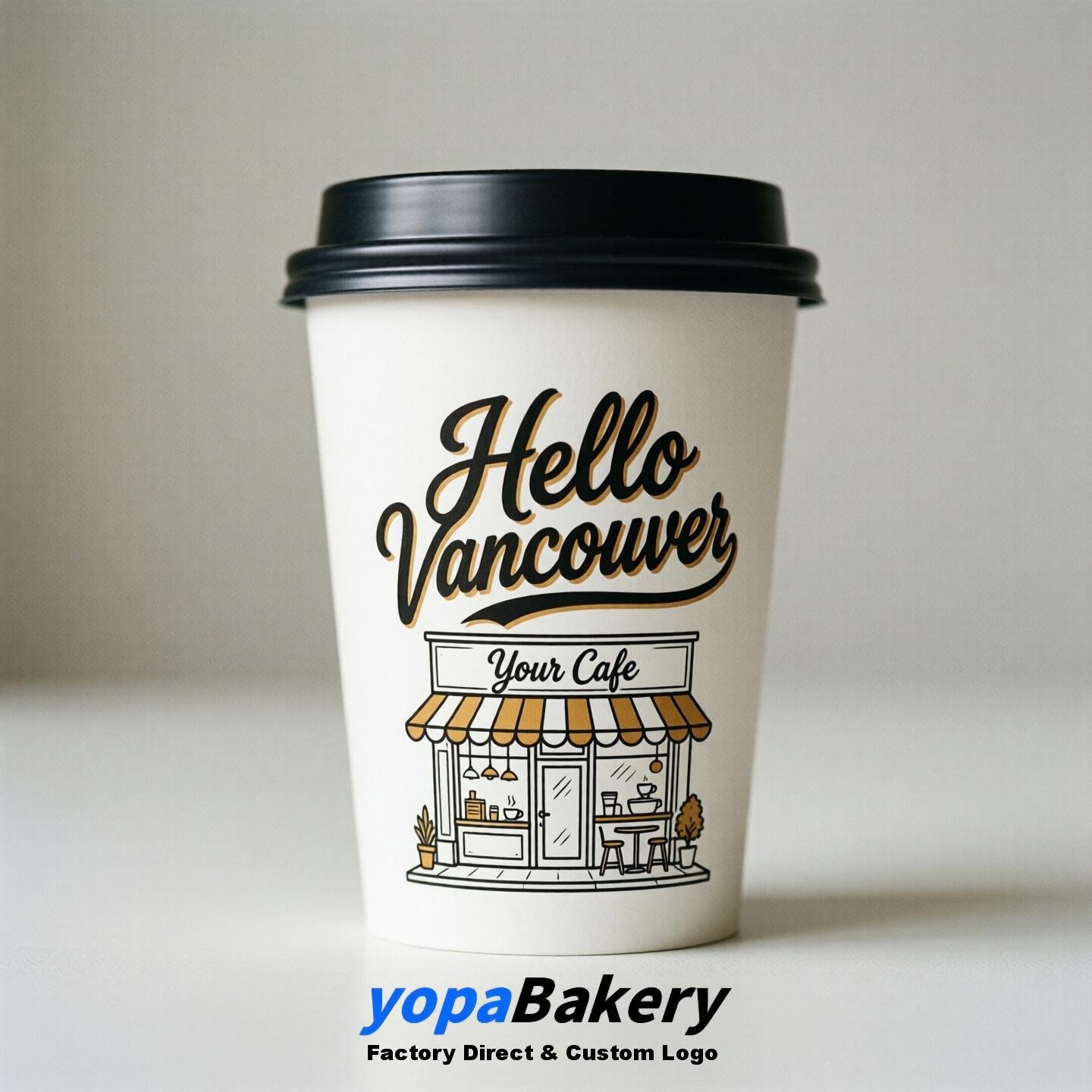 Welcome to Vancouver Printed Paper Coffee Cups | Vancouver Cafe Packaging Designer