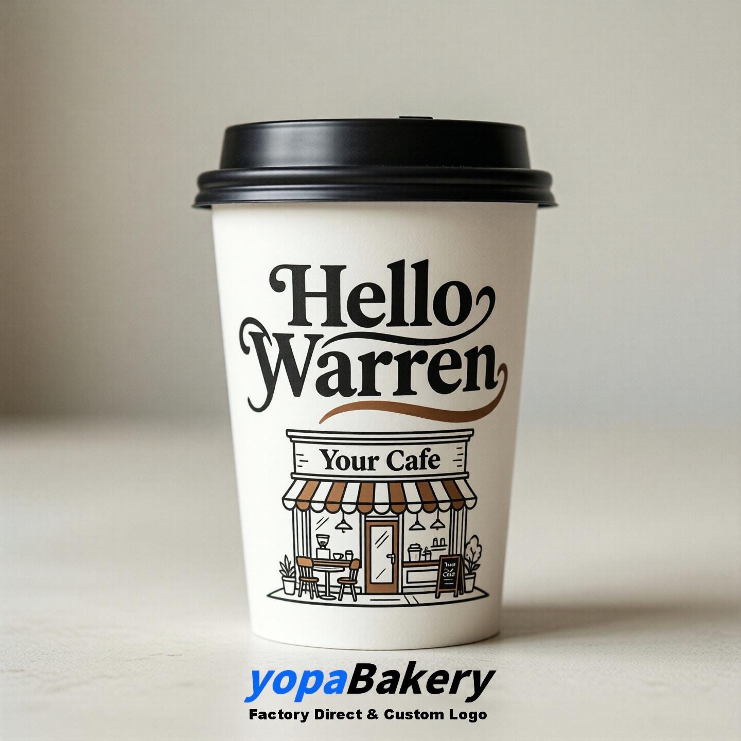 Welcome to Warren Printed Paper Coffee Cups | Warren Cafe Packaging Designer