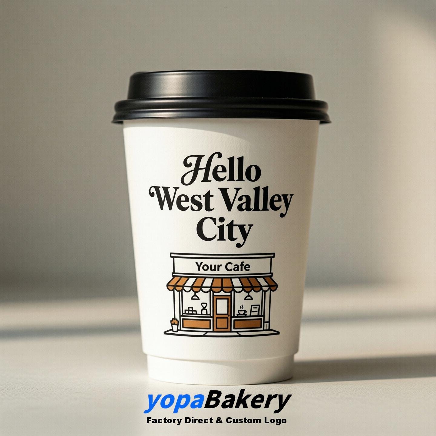 Welcome to West Valley City Printed Paper Coffee Cups | West Valley City Cafe Packaging Designer